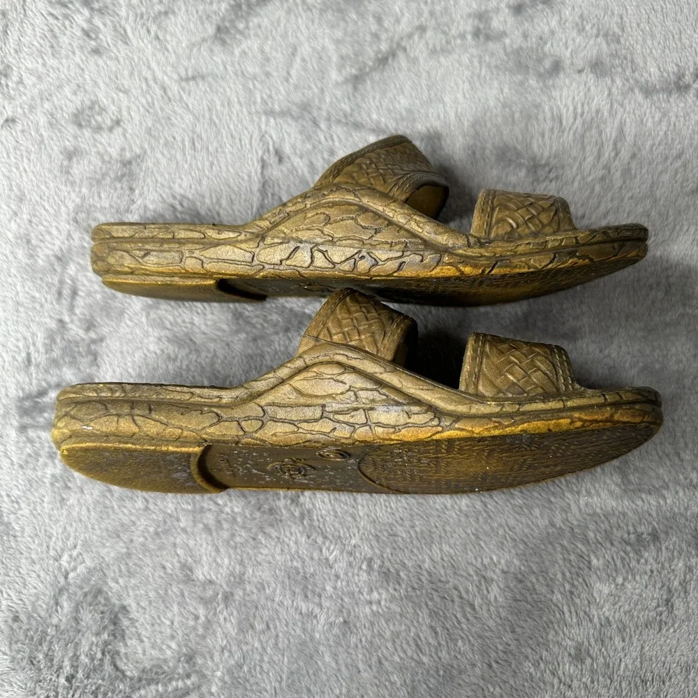 Pali Hawaii Jandal Slide Sandals Mens Size 6 Double‎ Strap Rubber Comfort Beach